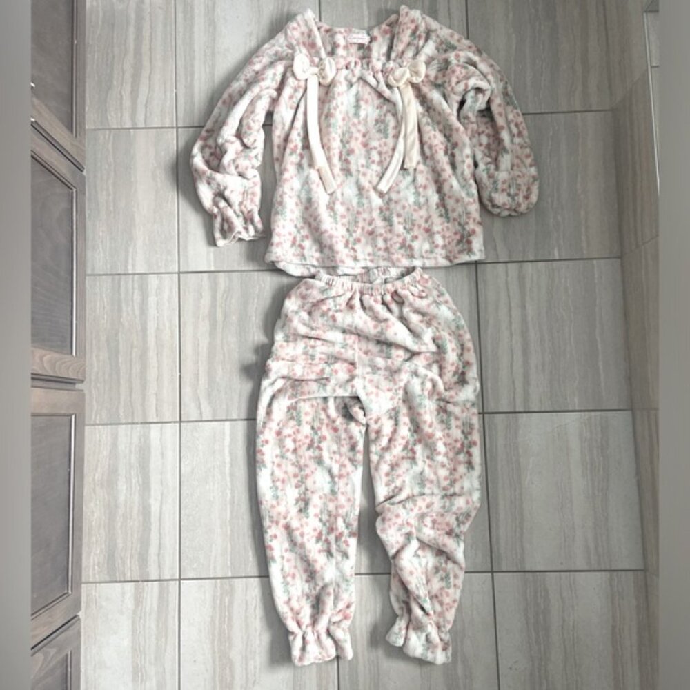Floral Pajama Set with Bows